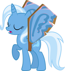 Size: 985x1079 | Tagged: safe, artist:zacatron94, derpibooru import, trixie, pony, unicorn, fake wings, female, mare, simple background, solo, transparent background, vector