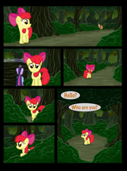 Size: 760x1020 | Tagged: safe, artist:template93, derpibooru import, apple bloom, twilight sparkle, oc, oc:ruby, color, comic, story of the blanks