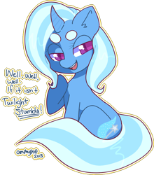 Size: 864x983 | Tagged: safe, artist:amphypop, derpibooru import, trixie, pony, unicorn, beanbrows, cutie mark, eyebrows, female, horn, lidded eyes, mare, raised hoof, simple background, smiling, solo, transparent background