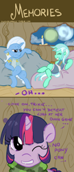 Size: 500x1155 | Tagged: safe, artist:askmutesparkle, derpibooru import, lyra heartstrings, trixie, twilight sparkle, alternate universe, friendship