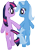 Size: 1600x2260 | Tagged: safe, artist:transparentpony, derpibooru import, trixie, twilight sparkle, pony, bipedal, female, intertwined tails, lesbian, shipping, smiling, twixie