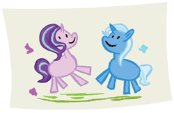 Size: 4076x2652 | Tagged: safe, artist:amarthgul, derpibooru import, starlight glimmer, trixie, pony, to change a changeling, drawing, high res, simple background, transparent background, vector