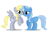 Size: 604x474 | Tagged: safe, artist:mixermike622, derpibooru import, derpy hooves, trixie, pegasus, pony, female, licking, mare