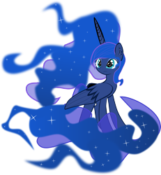 Size: 2377x2575 | Tagged: safe, artist:pintara, princess luna, alicorn, pony, simple background, solo, starry eyes, transparent background, vector