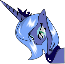 Size: 2628x2591 | Tagged: safe, artist:pintara, princess luna, alicorn, pony, s1 luna, sad, solo