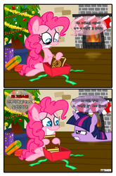 Size: 1391x2108 | Tagged: safe, artist:773her, derpibooru import, pinkie pie, twilight sparkle, earth pony, pony, comic, korean