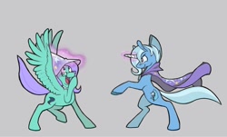 Size: 1152x694 | Tagged: safe, artist:enma-darei, derpibooru import, tristan, trixie, oc, oc:iris, rule 63