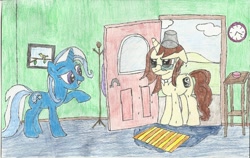 Size: 2214x1396 | Tagged: safe, artist:trixie-j-lulamoon, derpibooru import, trixie, oc, bucket, prank