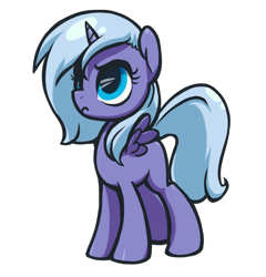 Size: 1280x1334 | Tagged: safe, artist:inlucidreverie, princess luna, alicorn, pony, filly, simple background, solo, transparent background, wings