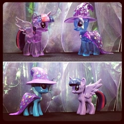 Size: 500x500 | Tagged: artist needed, safe, derpibooru import, trixie, twilight sparkle, twilight sparkle (alicorn), alicorn, unicorn, duo, female, funko, irl, mare, merchandise, photo, toy, vinyl figure