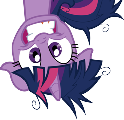 Size: 2809x2734 | Tagged: safe, artist:nazoth, derpibooru import, twilight sparkle, high res, insanity, simple background, transparent background, twilight snapple, upside down, vector