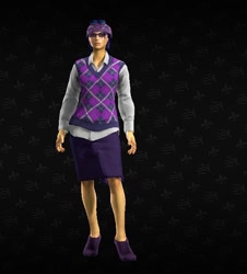 Size: 650x720 | Tagged: safe, derpibooru import, twilight sparkle, clothes, crossover, humanized, saints row, skirt