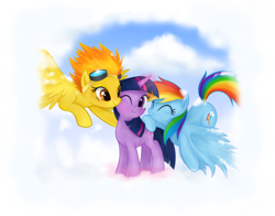 Size: 1688x1321 | Tagged: safe, artist:mn27, derpibooru import, rainbow dash, spitfire, twilight sparkle, pegasus, pony, female, firelightdash, lesbian, shipping, twidash, twifire