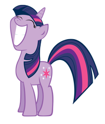 Size: 3000x3544 | Tagged: safe, artist:stabzor, derpibooru import, twilight sparkle, unicorn twilight, pony, unicorn, big smile, eyes closed, female, high res, mare, simple background, smiling, solo, transparent background, vector