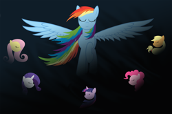 Size: 2000x1317 | Tagged: safe, artist:stabzor, derpibooru import, applejack, fluttershy, pinkie pie, rainbow dash, rarity, twilight sparkle, earth pony, pegasus, pony, unicorn, mane six, vector