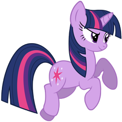 Size: 5000x4977 | Tagged: safe, artist:stabzor, derpibooru import, twilight sparkle, unicorn twilight, pony, unicorn, absurd resolution, female, grin, mare, simple background, smiling, solo, transparent background, vector