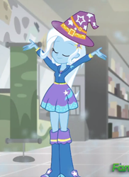 Size: 312x428 | Tagged: safe, derpibooru import, screencap, trixie, eqg summertime shorts, equestria girls, good vibes, solo