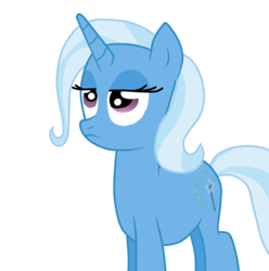 Size: 572x577 | Tagged: safe, artist:funderville, derpibooru import, trixie, pony, unicorn, female, mare, solo, unamused