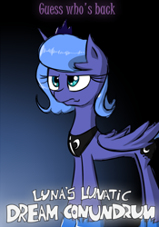 Size: 700x1000 | Tagged: safe, artist:tixolseyerk, princess luna, alicorn, pony, female, horn, mare, s1 luna, solo