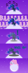 Size: 1024x2619 | Tagged: safe, artist:1dkv, princess luna, alicorn, pony, sheep, comic, moon, pointy ponies, singing, tangible heavenly object, year of the sheep