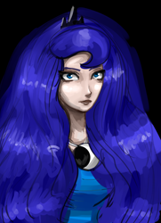 Size: 2000x2768 | Tagged: safe, artist:clrb, princess luna, human, humanized, solo