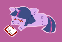 Size: 900x613 | Tagged: safe, derpibooru import, twilight sparkle, pony, unicorn, book, female, glasses, mare, purple coat, solo