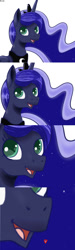 Size: 600x2000 | Tagged: safe, artist:sonikku001, princess luna, alicorn, pony, comic, female, horn, illuminati, mare