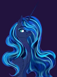 Size: 768x1024 | Tagged: safe, artist:onyxcave133, princess luna, alicorn, pony, female, horn, mare, portrait, solo