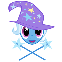 Size: 1000x1000 | Tagged: safe, artist:pixelkitties, derpibooru import, trixie, pony, unicorn, female, jolly roger, mare, simple background, solo, transparent background, wand