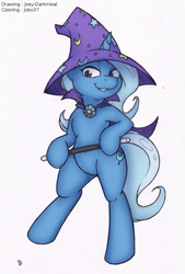 Size: 601x891 | Tagged: safe, artist:jobo37, artist:joey darkmeat, derpibooru import, trixie, pony, bipedal, solo, wand