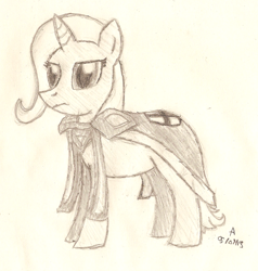 Size: 992x1044 | Tagged: safe, derpibooru import, trixie, pony, unicorn, cape, clothes, female, mare, runescape, solo, traditional art