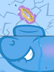 Size: 1048x1394 | Tagged: safe, artist:navitaserussirus, derpibooru import, trixie, pony, unicorn, asktwixiegenies, cropped, crying, female, lip bite, mare, ring, solo