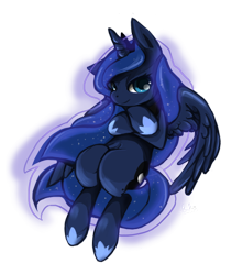 Size: 1024x1221 | Tagged: safe, artist:pugu25603023, princess luna, alicorn, pony, simple background, solo, transparent background