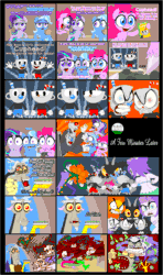 Size: 1903x3221 | Tagged: safe, artist:terry, derpibooru import, discord, pinkie pie, starlight glimmer, trixie, earth pony, pony, abuse, animated, cagney carnation, cala maria, comic, crossover, cucumber sandwiches, cuphead, cuphead (character), devil, dialogue, discordabuse, forth wall break, gif, glimmerbuse, king dice, mugman, pinkiebuse, that pony sure does love teacups, trixiebuse, video game, vulgar, xbox, xbox one