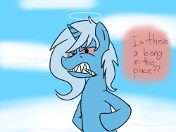 Size: 1024x768 | Tagged: safe, derpibooru import, trixie, pony, unicorn, drugs, female, halo, joint, mare, marijuana, solo, stoned trixie