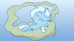 Size: 1280x720 | Tagged: safe, artist:dinnerjoe, derpibooru import, trixie, pony, unicorn, drugs, female, mare, solo, stoned trixie