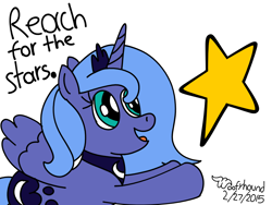 Size: 1024x768 | Tagged: safe, artist:xwoofyhoundx, princess luna, alicorn, pony, filly, inkscape, s1 luna, solo, stars, woona