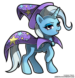 Size: 763x797 | Tagged: dead source, safe, artist:angelwaveo6, artist:lindsay cibos, derpibooru import, trixie, unicorn, cape, clothes, female, hat, mare, simple background, solo, transparent background, trixie's cape, trixie's hat