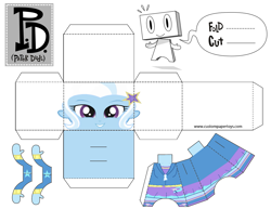 Size: 1135x877 | Tagged: safe, artist:grapefruitface1, artist:zeldarondl, derpibooru import, trixie, equestria girls, arts and crafts, craft, paper dude, papercraft, solo