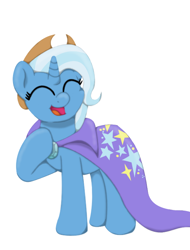 Size: 556x730 | Tagged: safe, artist:ljdamz1119, derpibooru import, trixie, pony, unicorn, applejack's hat, cowboy hat, happy, hat, smiling, solo