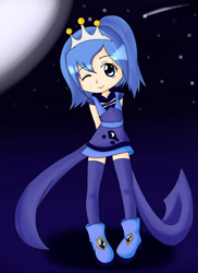 Size: 1604x2202 | Tagged: safe, artist:maresukemarth, princess luna, human, humanized, solo