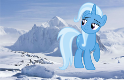 Size: 1146x743 | Tagged: safe, artist:lightning19567, derpibooru import, trixie, antarctica, irl, photo, ponies in real life