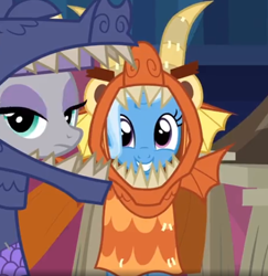 Size: 492x506 | Tagged: safe, derpibooru import, screencap, maud pie, trixie, uncommon bond, board game, dragon pit