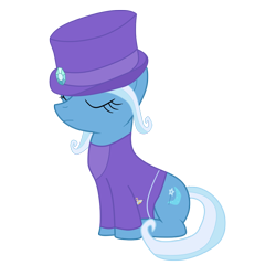 Size: 1000x1000 | Tagged: safe, artist:illusiveelusive, derpibooru import, trixie, pony, unicorn, clothes, female, hat, mare, shirt, solo, top hat