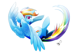 Size: 3507x2480 | Tagged: safe, artist:dormin-dim, rainbow dash, pegasus, pony, simple background, solo, transparent background