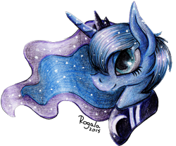 Size: 1484x1233 | Tagged: safe, artist:julunis14, princess luna, alicorn, pony, portrait, simple background, solo, traditional art, transparent background