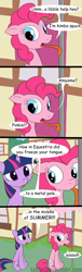 Size: 800x2630 | Tagged: safe, artist:loceri, derpibooru import, pinkie pie, twilight sparkle, earth pony, pony, comic, fail, how, slice of life, subversion, tongue stuck to pole