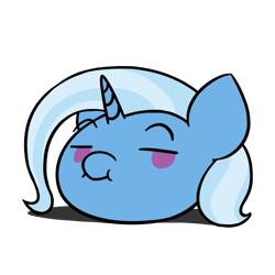 Size: 900x900 | Tagged: safe, artist:flutterluv, derpibooru import, trixie, pony, unicorn, bust, cute, diatrixes, female, head, lidded eyes, mare, simple background, solo, transparent background