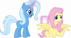 Size: 16480x8736 | Tagged: safe, artist:rainbownspeedash, derpibooru import, fluttershy, trixie, pegasus, pony, absurd resolution, bandage, injured