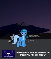 Size: 835x956 | Tagged: safe, artist:lonewolf3878, derpibooru import, trixie, pony, unicorn, advertisement, air force, female, fighter, helmet, jet, mare, new lunar republic, pak-fa, plane, recruitment poster, solo